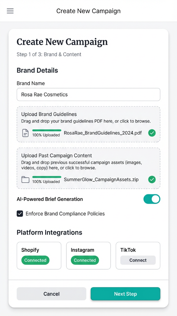 Mobile app interface mockup